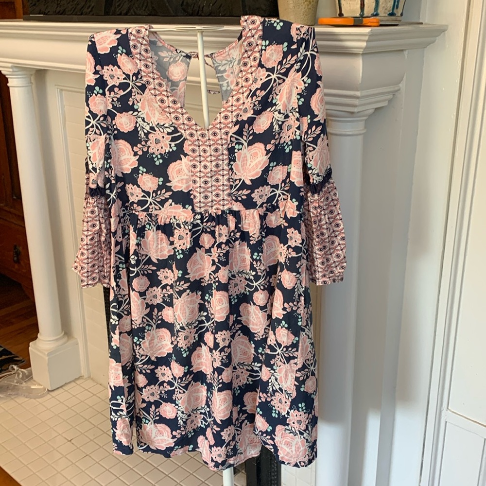 True Craft bell sleeve floral mini. Worn twice
